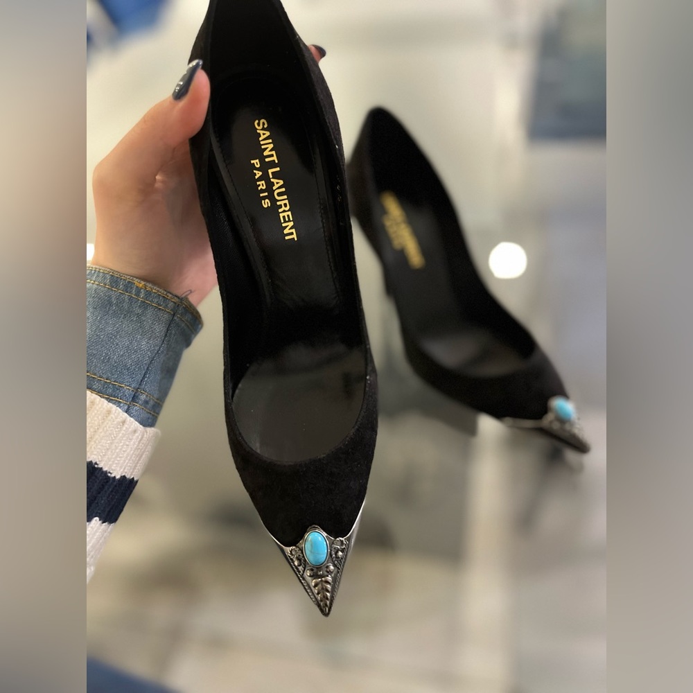 Saint Laurent black 4” heels